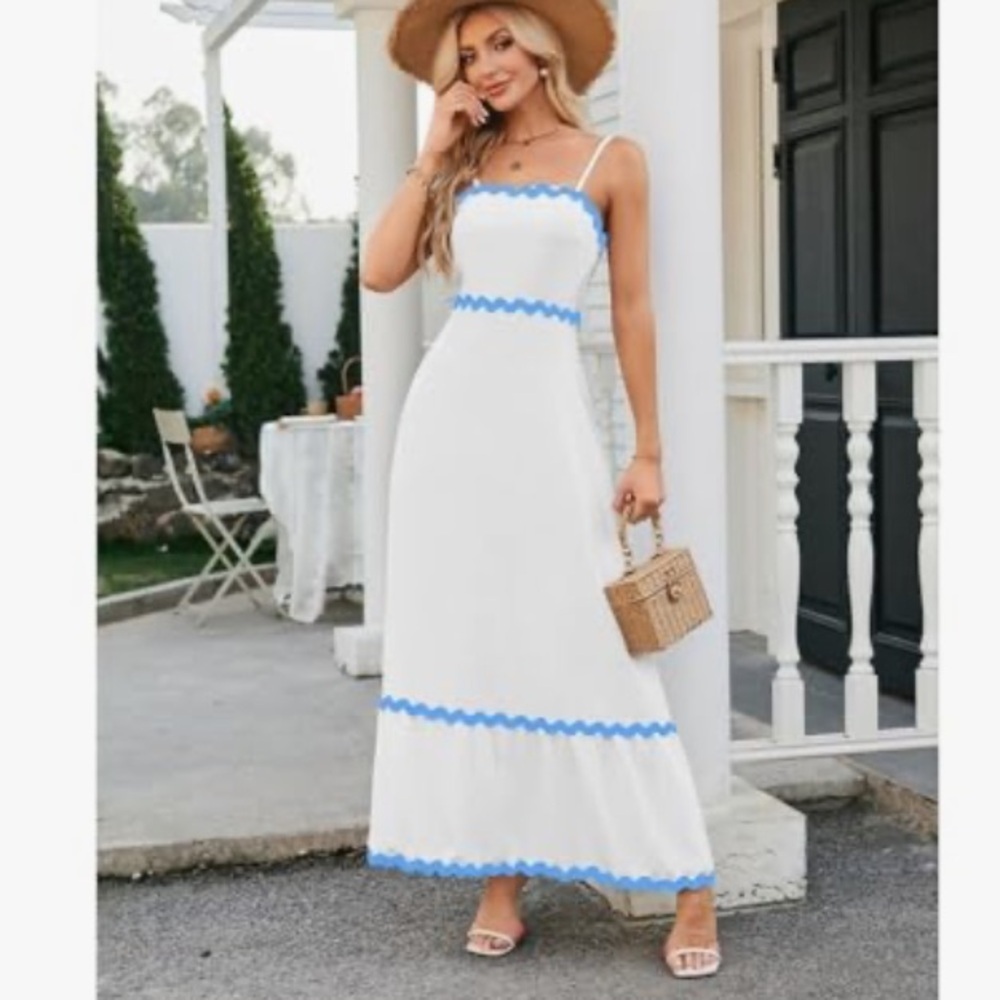 Flowy Maxi Dress Trendy Stripe Sleeveless Beach Vacation Long
Dress new 🆕 - Picture 3 of 9